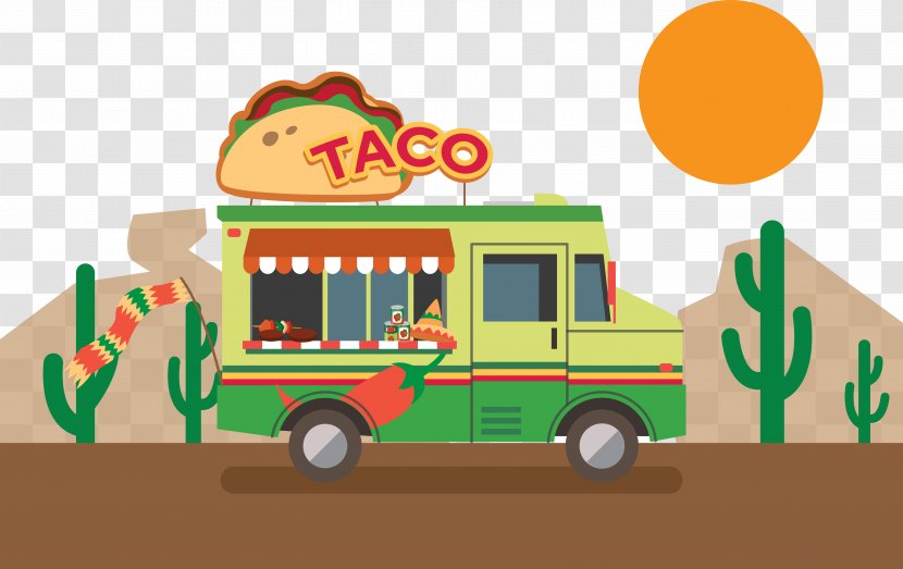 Vector Mexican Pizza Car - Ice Cream Van - Play Transparent PNG