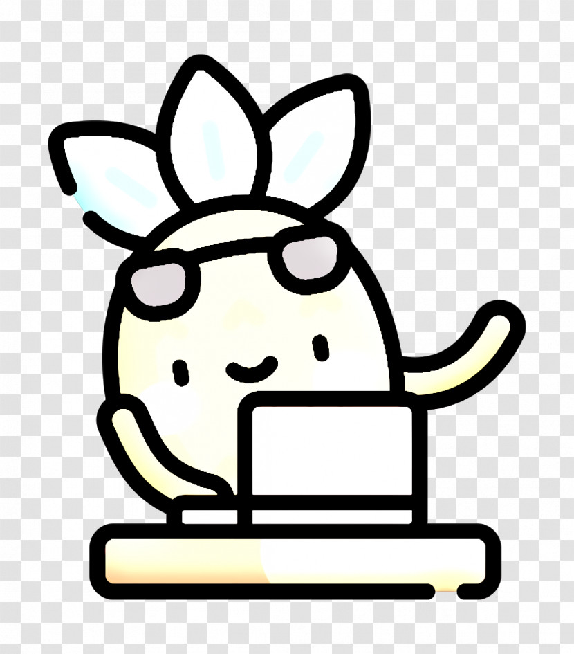 Laptop Icon Pineapple Character Icon Actions Icon Transparent PNG