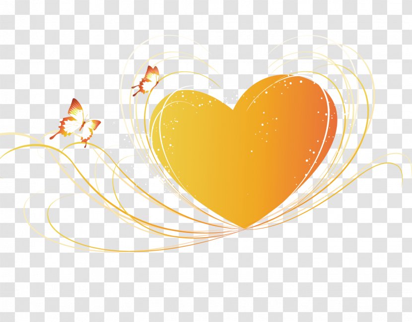 Golden Heart - Wave - Poster Transparent PNG