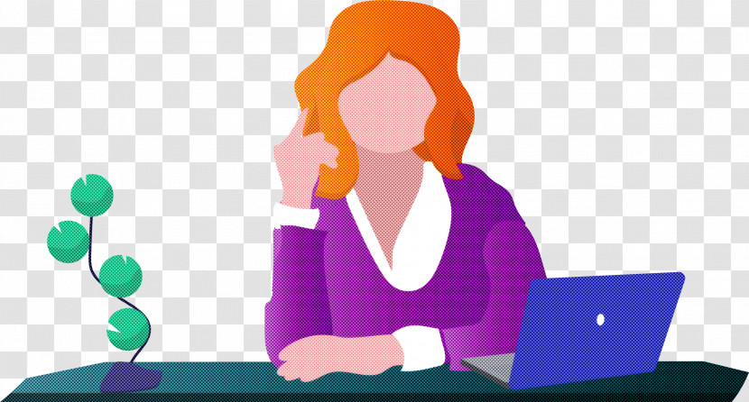 Working Woman Woman Working At Desk Transparent PNG