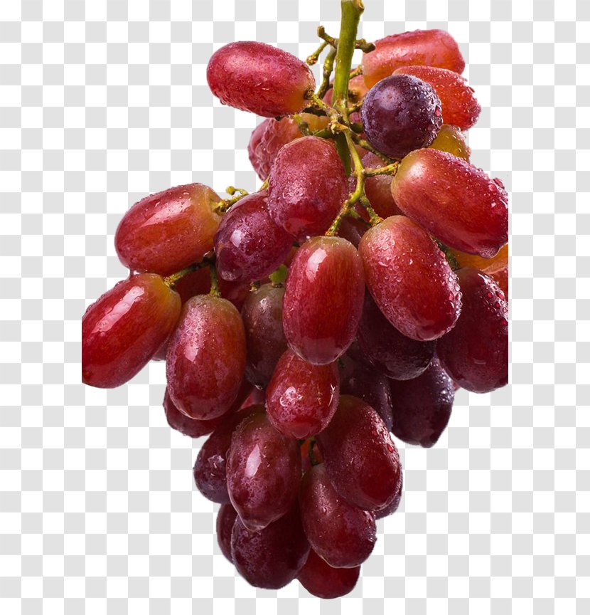 Grape Kyoho Zante Currant Berry Seedless Fruit - Grapevine Family - A String Of Red Grapes Transparent PNG