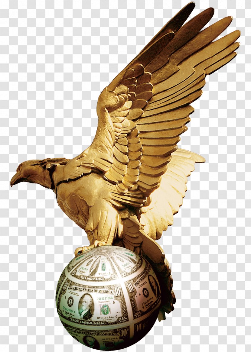 Hawk Ball Gold Google Images - Eagle - Golden Statue Transparent PNG
