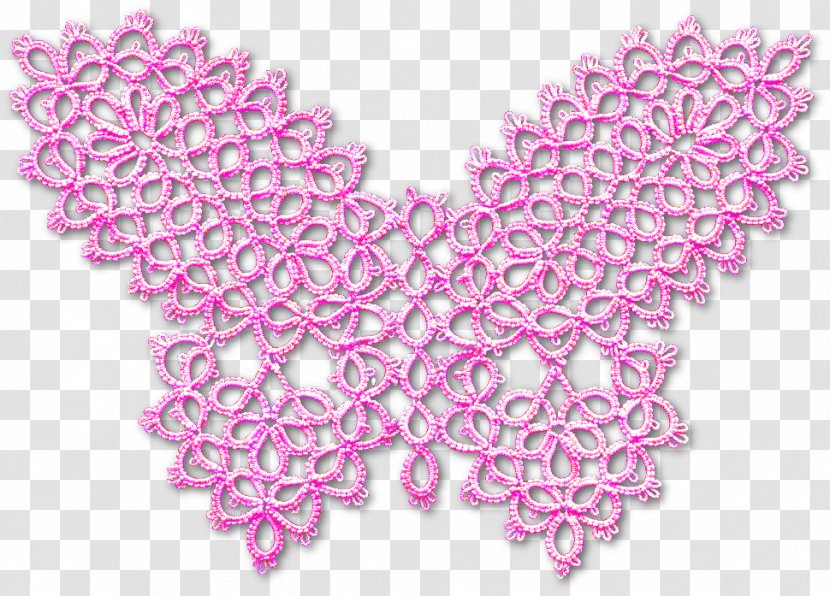 Tatting Bobbin Lace Crochet Needle Pattern - Earring - Baby Transparent PNG