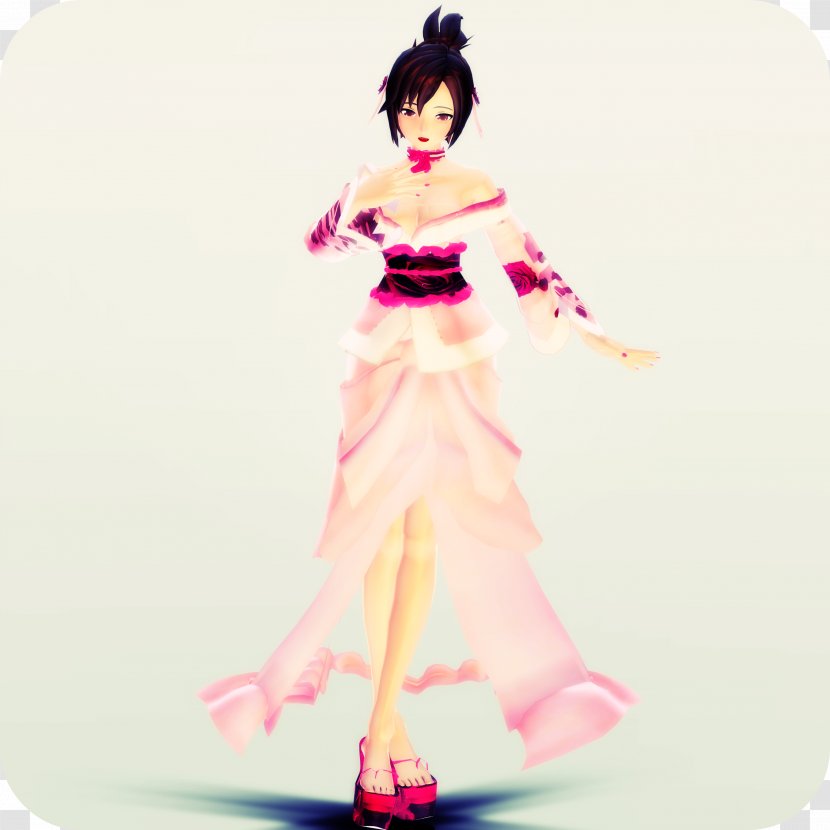 Clothing Meiko MikuMikuDance Kimono Costume - Silhouette - Geisha Transparent PNG