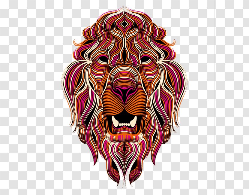 Printmaking Art Director Illustrator Illustration - Masque - Red Lion Line Transparent PNG