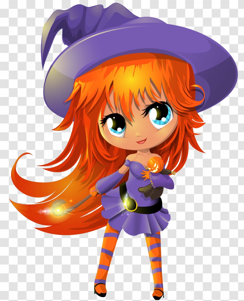 Witchcraft Halloween Clip Art - Tree - Cute Witch Transparent Clipart Transparent PNG