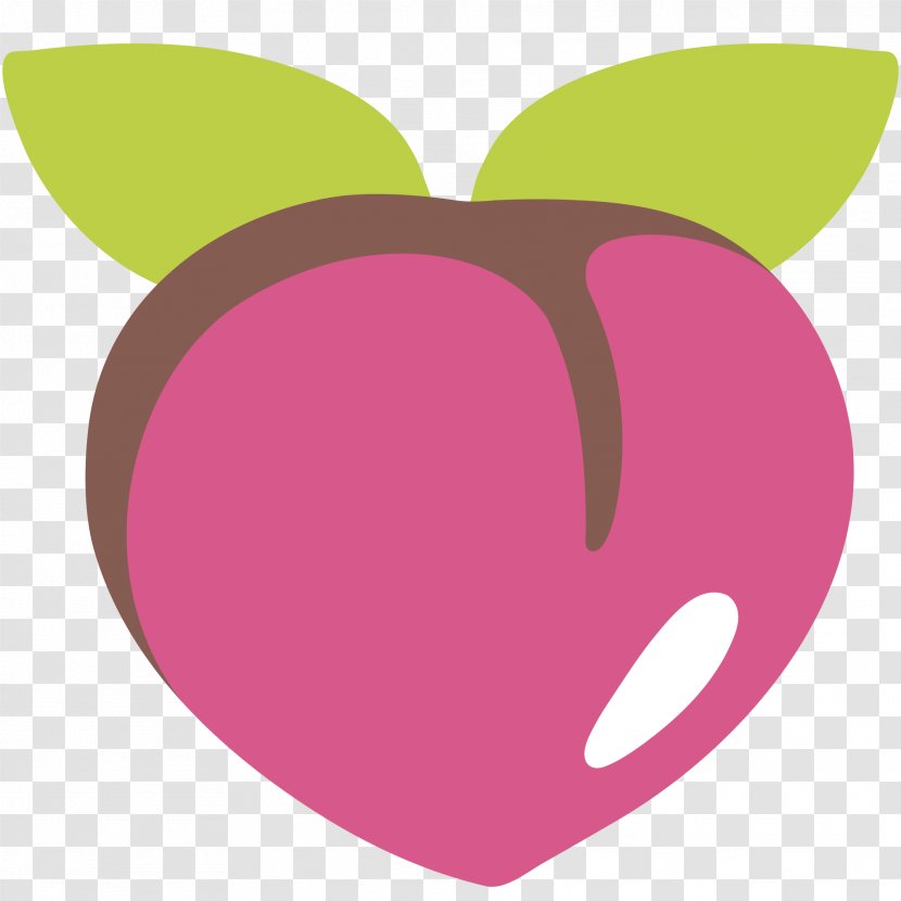 Emojipedia Peach Symbol Unicode - Magenta Transparent PNG