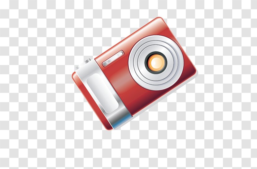 Camera Download - Battery - Red Digital Transparent PNG