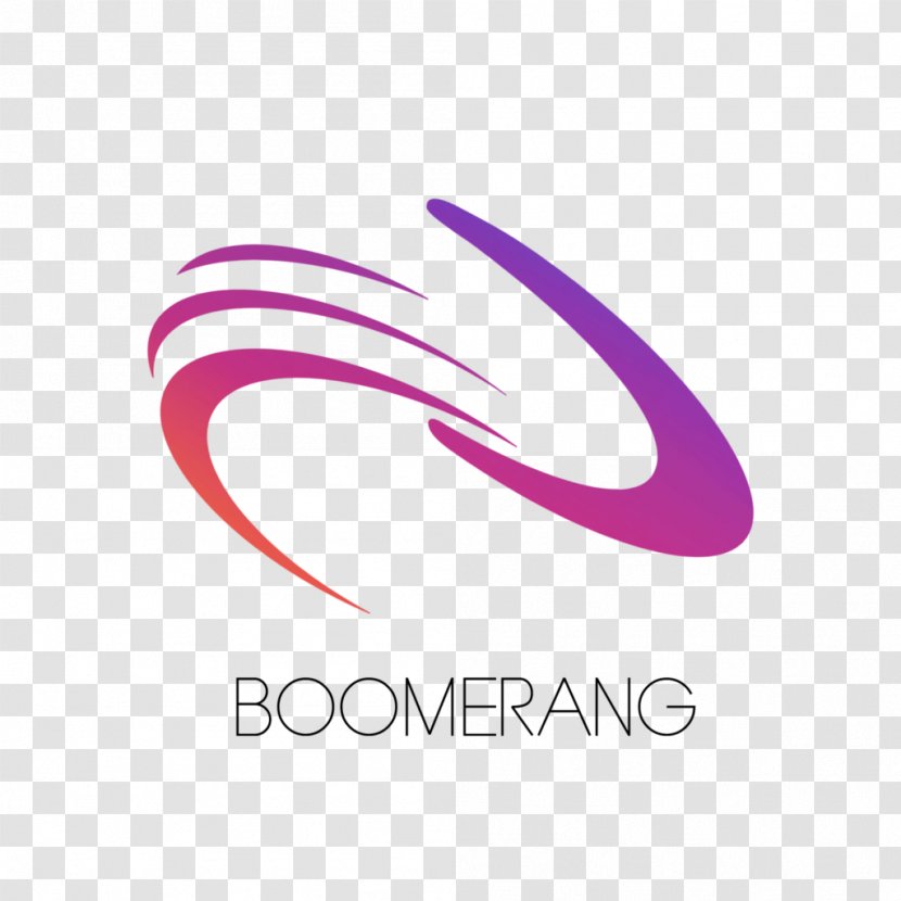 Logo Brand Font Product Design Pink M - Boomerang Transparent PNG
