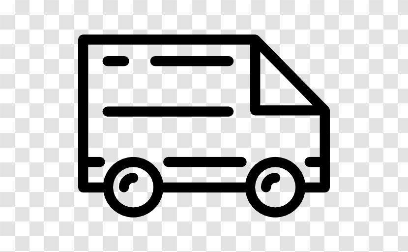 Delivery Truck - Black And White - Transport Transparent PNG