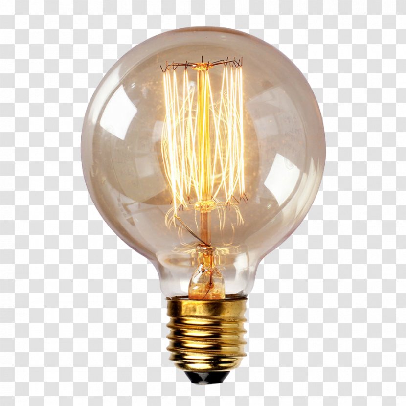 Edison Light Bulb Incandescent Lamp Electrical Filament - Pendant Transparent PNG