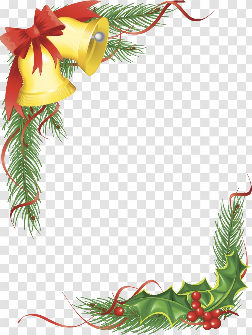 Christmas Ornament Santa Claus Bell Tree - Evergreen - Bells Border Texture Transparent PNG