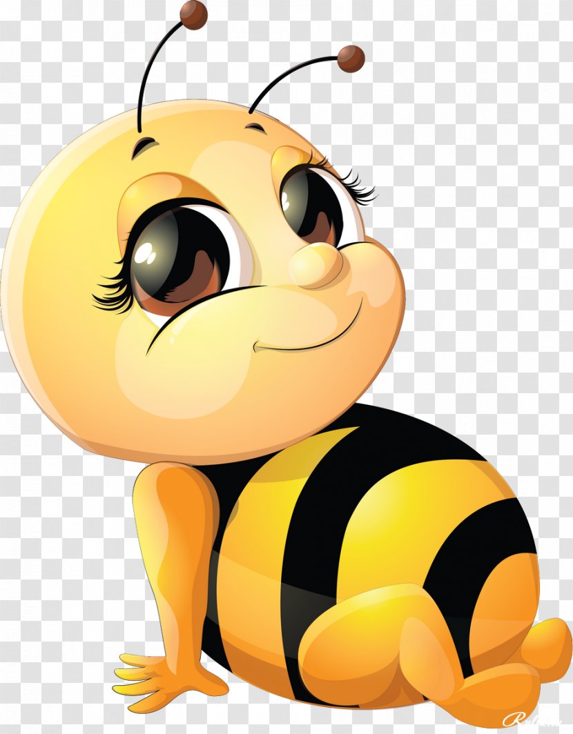 Bee Cartoon Royalty-free Clip Art - Insect Transparent PNG