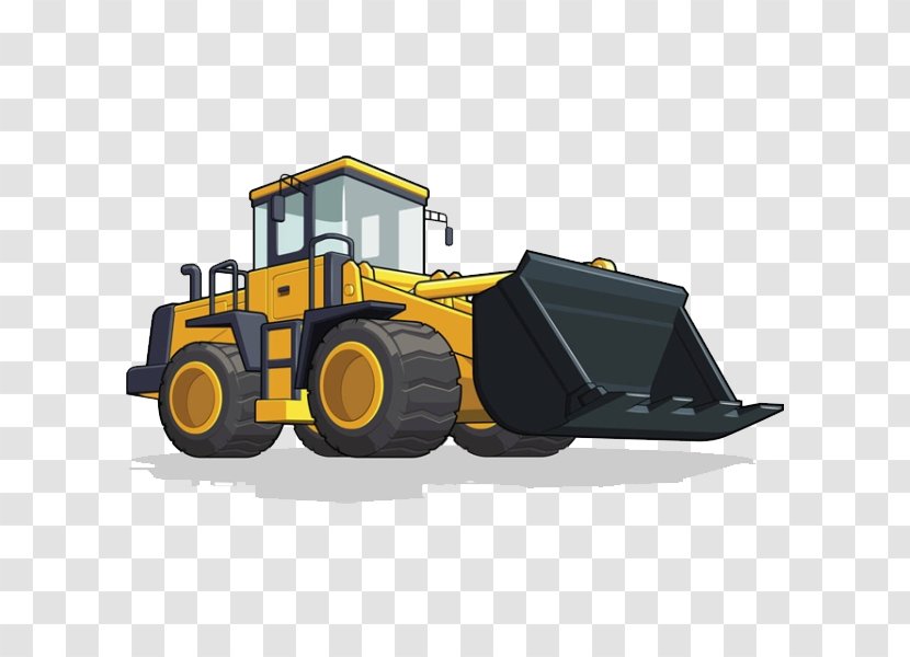Bulldozer Excavator Heavy Equipment Drawing - Machinery - Civil Engineering Transparent PNG