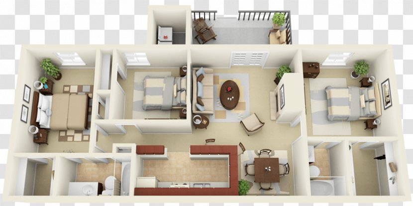 3D Floor Plan House - Site Transparent PNG