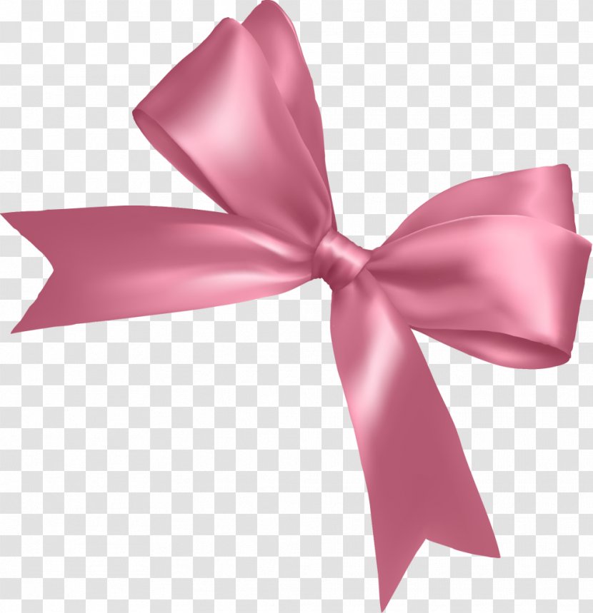 Pink Ribbon Shoelace Knot - Beautiful Bow Transparent PNG