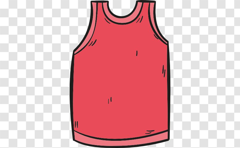 Clothing Sleeveless Shirt Icon - Red - Vest Transparent PNG