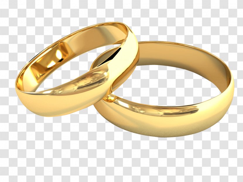 Wedding Ring Engagement Bride - Marriage - Golden Rings Image Transparent PNG
