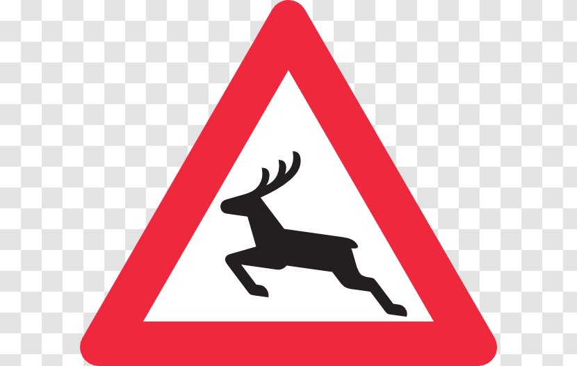 Deer Traffic Sign Road Warning - Driving - Elderly Vector Transparent PNG