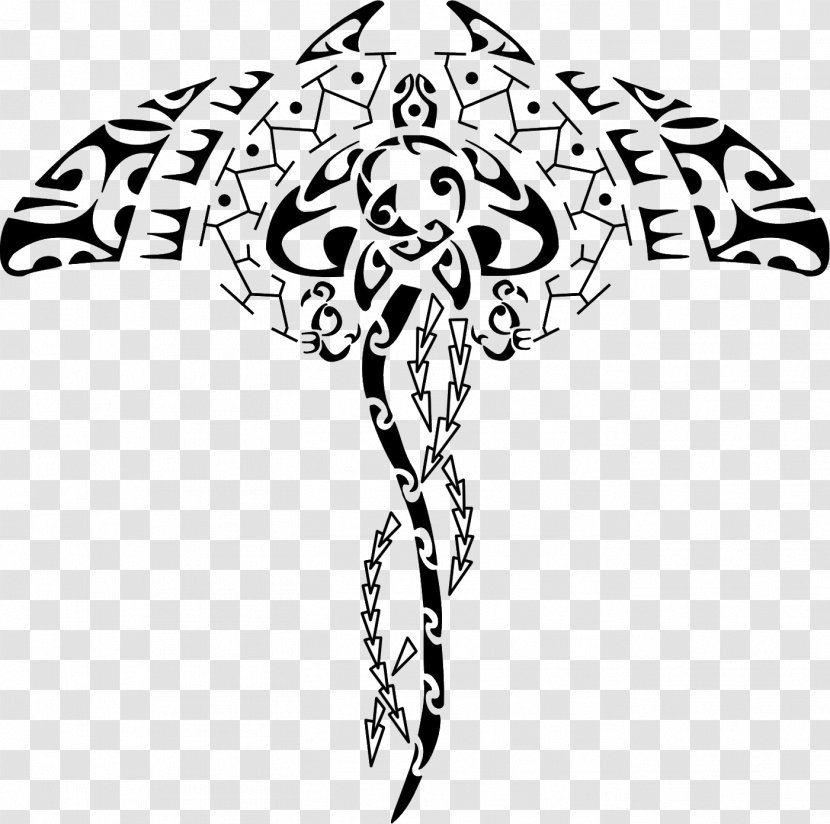 Polynesia Māori People Manta Ray Tattoo Symbol - Marquesan - Bat Mandala Transparent PNG