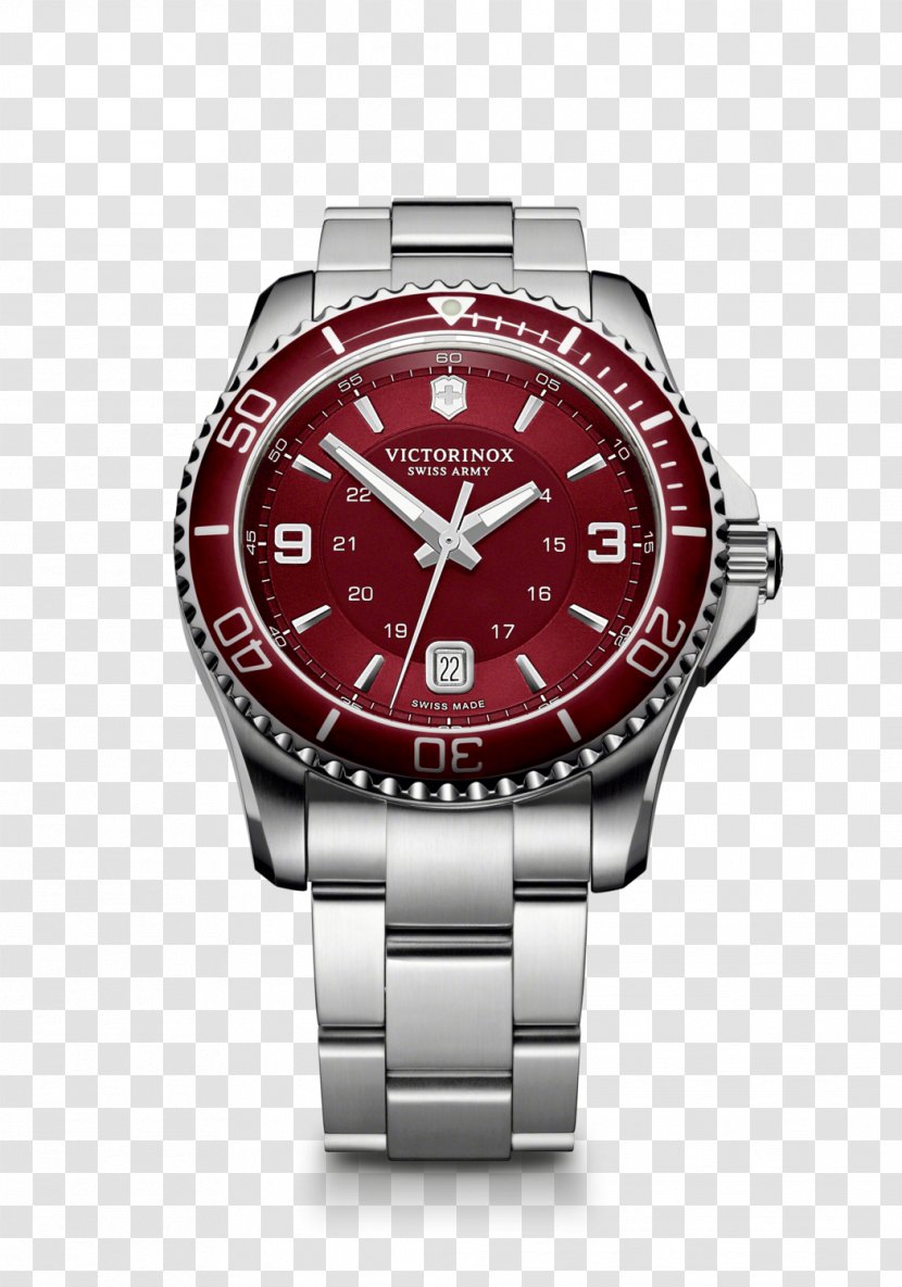 Victorinox Men's Maverick Watch Chronograph Red - Quartz Clock Transparent PNG