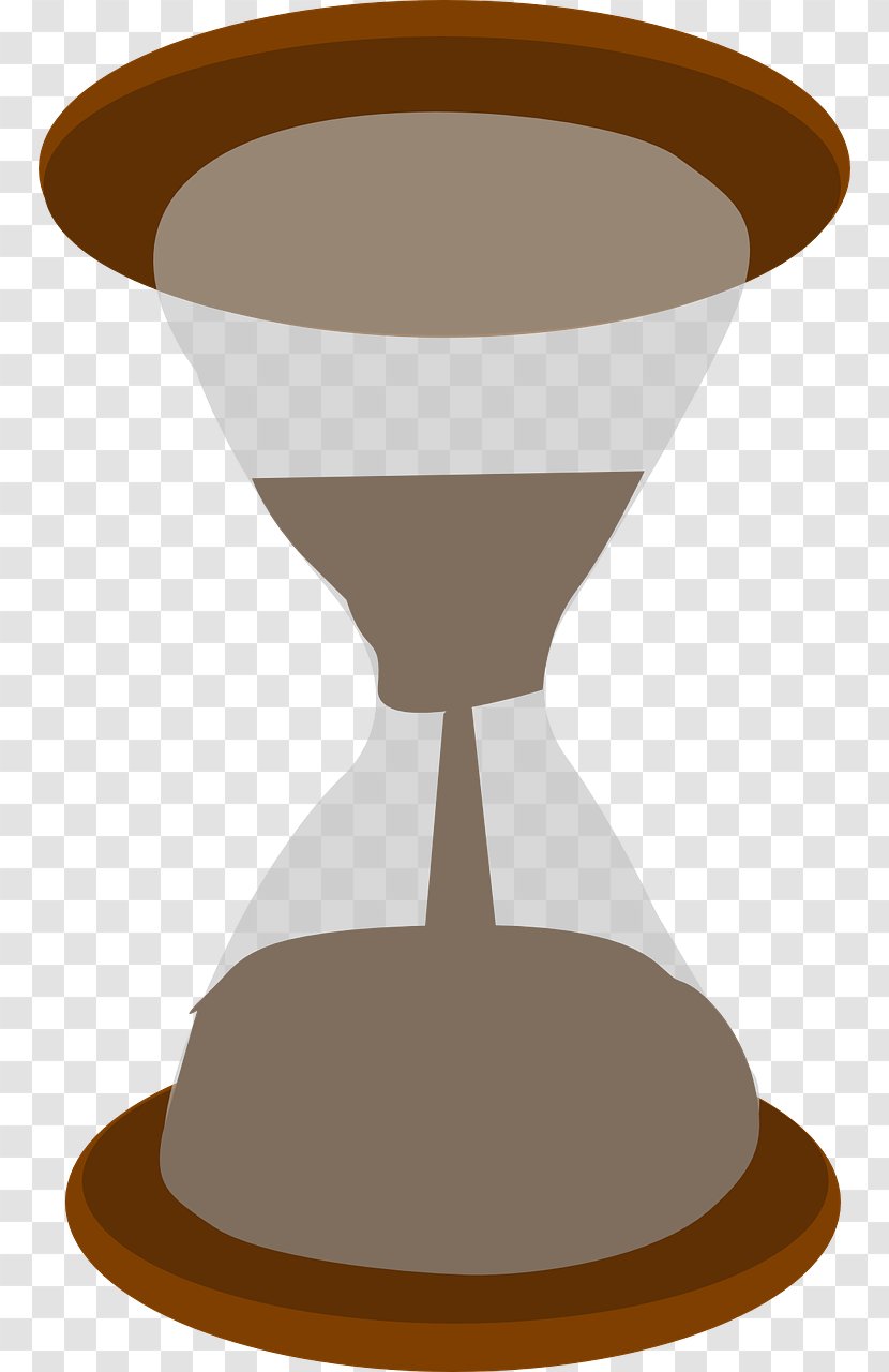 Hourglass Time Clock - Furniture - Brown Transparent PNG