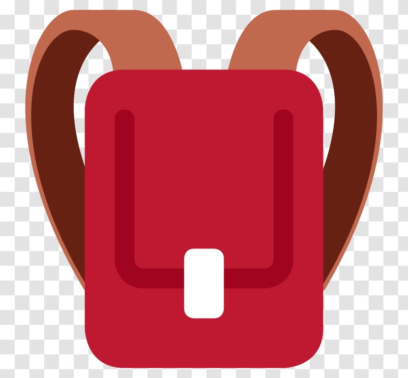 Emojipedia Backpack Travel Satchel - Red - Emoji Transparent PNG