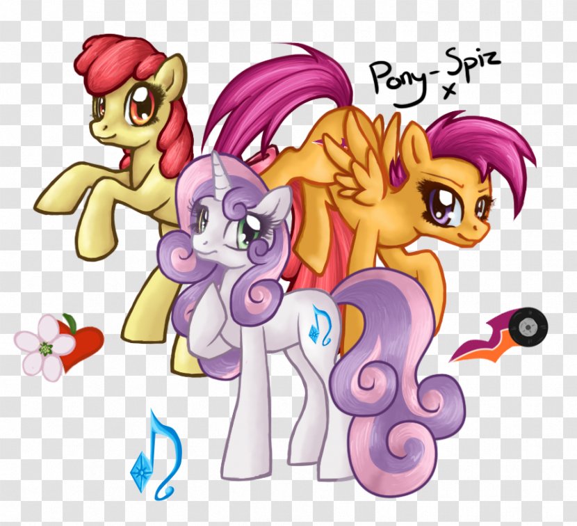 Pony Rarity Fluttershy Scootaloo Horse - Cartoon Transparent PNG