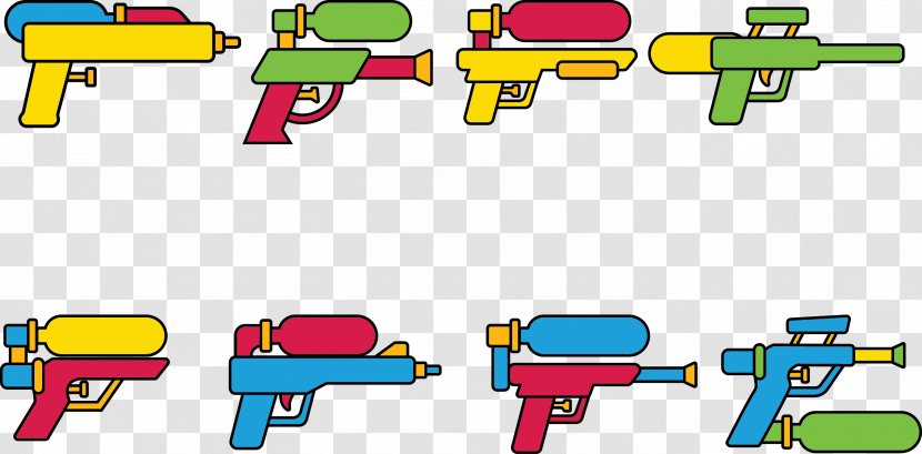 Vector Jet Water Gun Toy - Firearm - Grab Transparent PNG