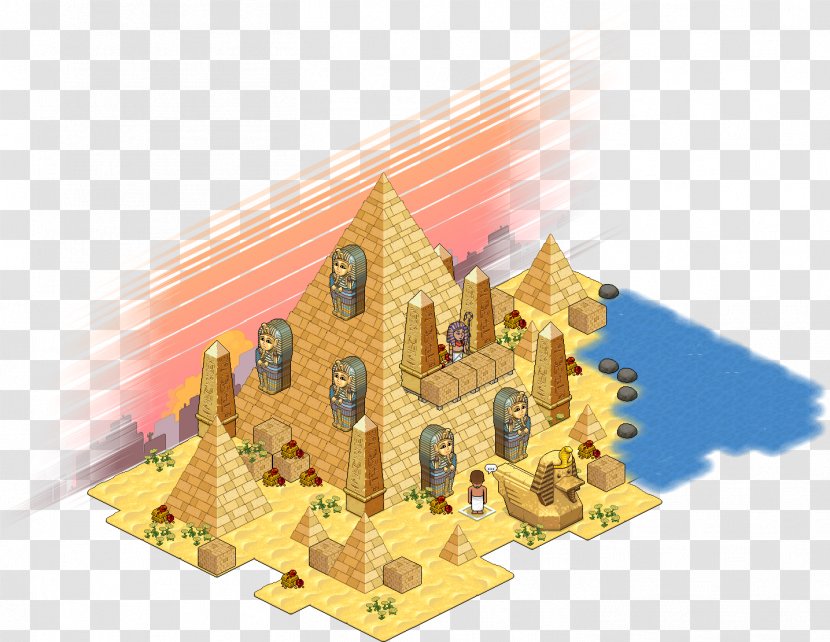 Habbo Egyptian Pyramids Desert Sand Hotel - Pixel Painters Transparent PNG