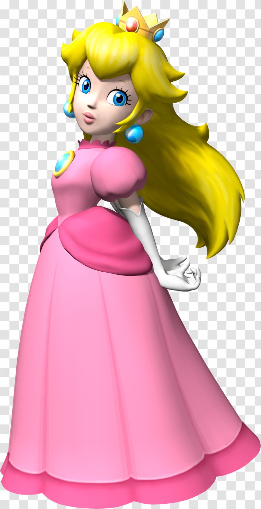 Mario Kart Wii Super Bros. Princess Peach - Pink Transparent PNG