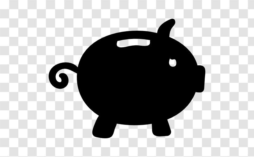 Black Silhouette Snout Clip Art - M - Piggy Bank Transparent PNG