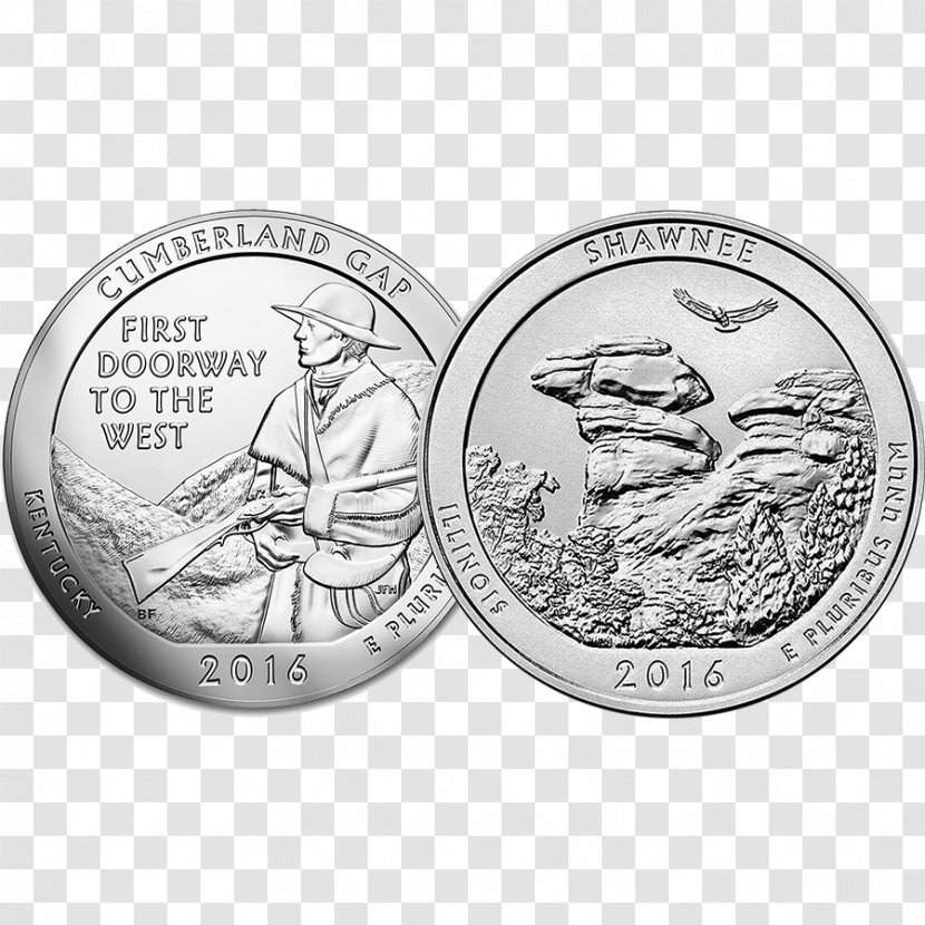Coin Silver Shawnee National Forest Quarter Park - Uncirculated - Collecting Transparent PNG