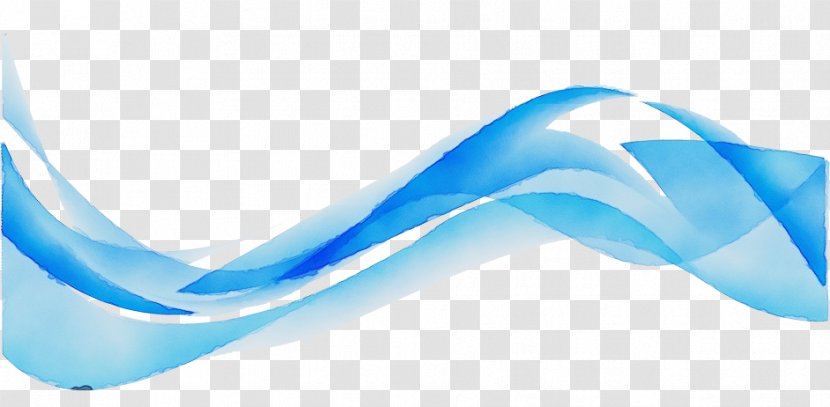 Wave Cartoon - Wet Ink - Plastic Electric Blue Transparent PNG