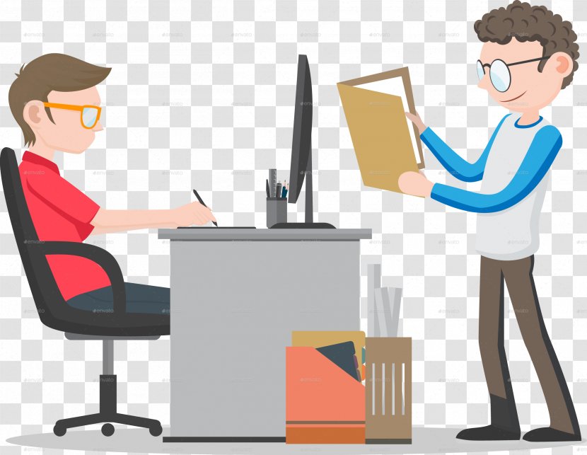 Desk Office Clip Art - Recruiter - Work Transparent PNG