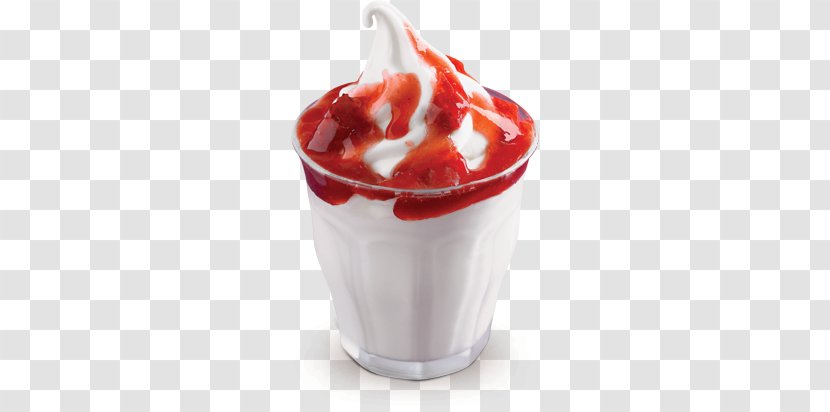 McDonald's Strawberry Sundae McFlurry Ice Cream Cones Transparent PNG