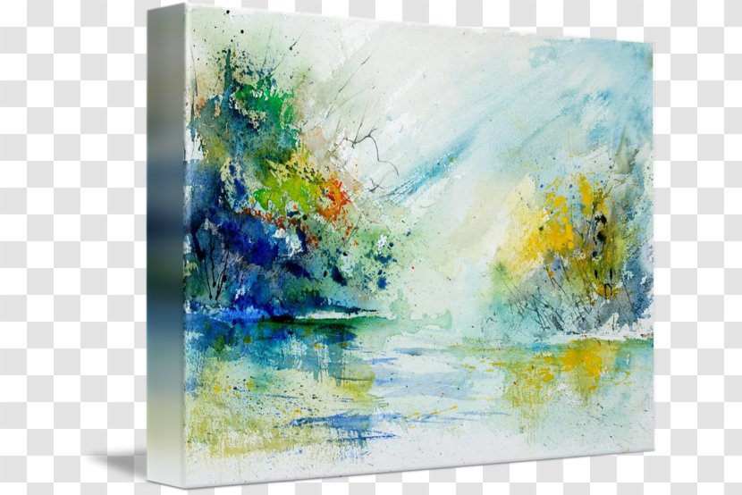 Watercolor Painting Gallery Wrap Acrylic Paint - Landscape Transparent PNG