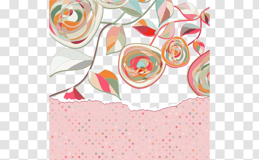 Flower Valentines Day Picture Frame Pattern - Ornament - Abstract Flowers Shading Transparent PNG