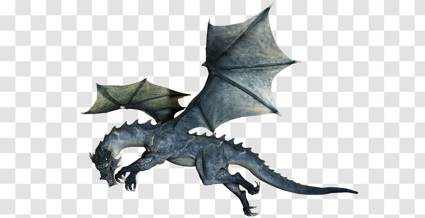 Clip Art - Grey - Dragons Sky Transparent PNG