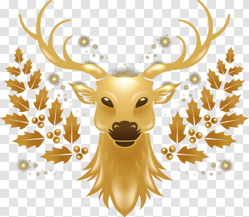 Reindeer Christmas - Horn - Noble Deer Transparent PNG