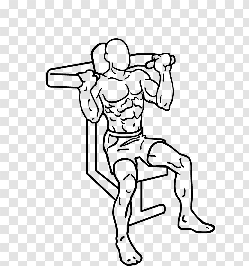 Overhead Press Wiring Diagram Bench Exercise Shoulder - Monochrome - Dumbbell Transparent PNG