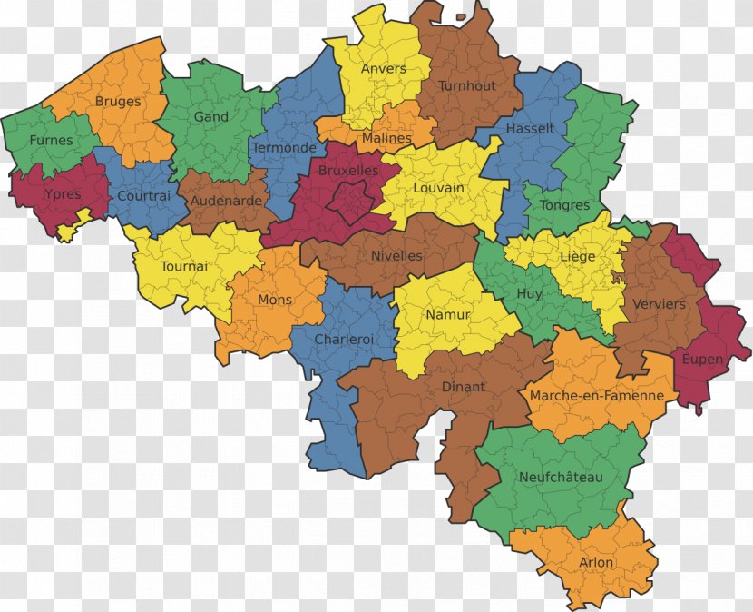 Belgium Mapa Polityczna Flemish - Vector Map Transparent PNG