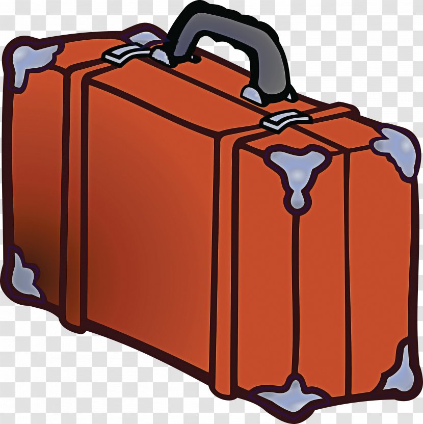 Orange - Hand Luggage - Rolling Baggage Transparent PNG
