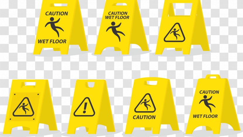 Wet Floor Sign Warning Pictogram Business - Various Styles Of Signs Transparent PNG