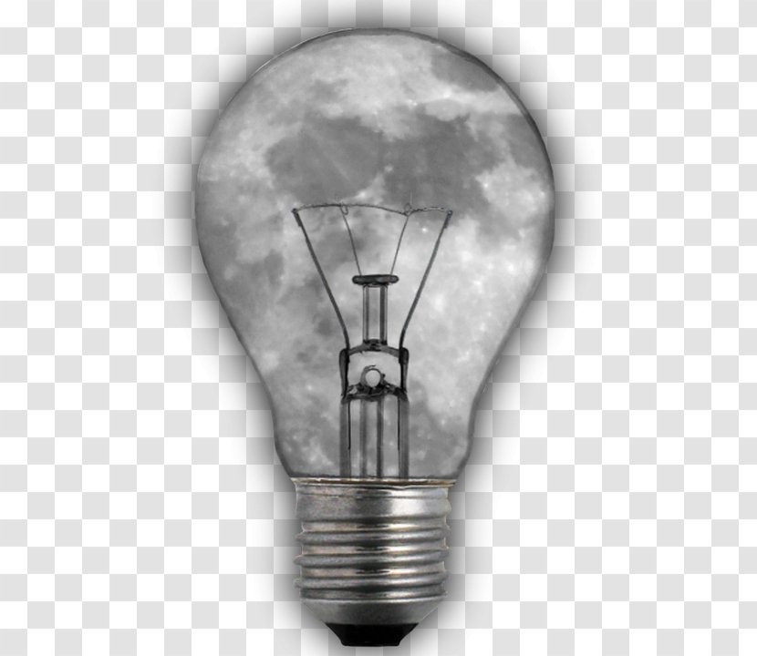 Incandescent Light Bulb Lamp Image Editing - Black And White Transparent PNG