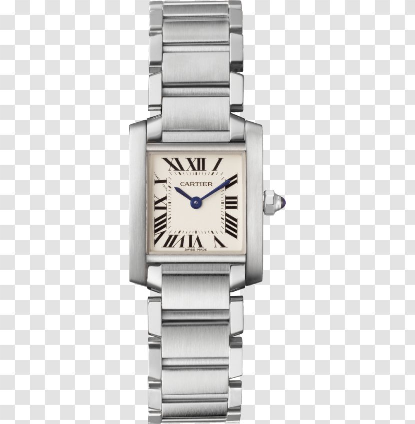 Cartier Tank Française Watch - Bracelet Transparent PNG