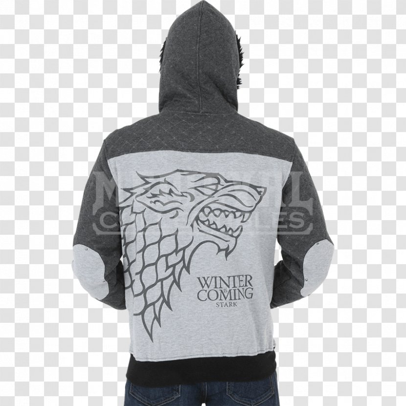 Hoodie Winter Is Coming House Stark T-shirt - Sigil Transparent PNG