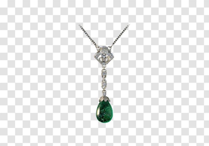 Emerald Locket Necklace Body Jewellery - Gemstone Transparent PNG
