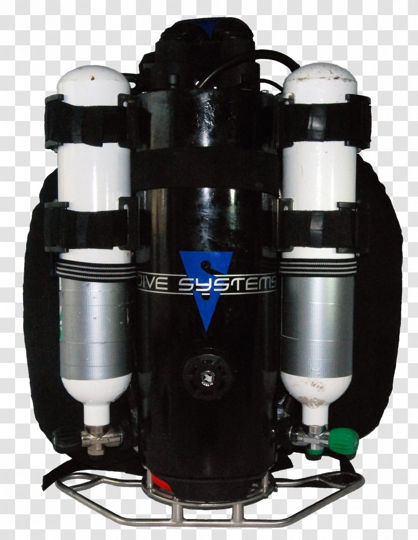 Scuba Diving Underwater Rebreather Set Equipment - Air Compressor - Sidemount Transparent PNG