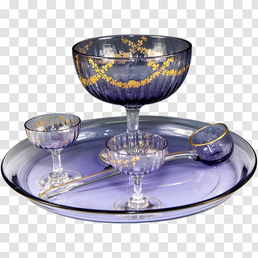 Glass Antique Punch Tableware Cup - Purple - Dessert Table Transparent PNG